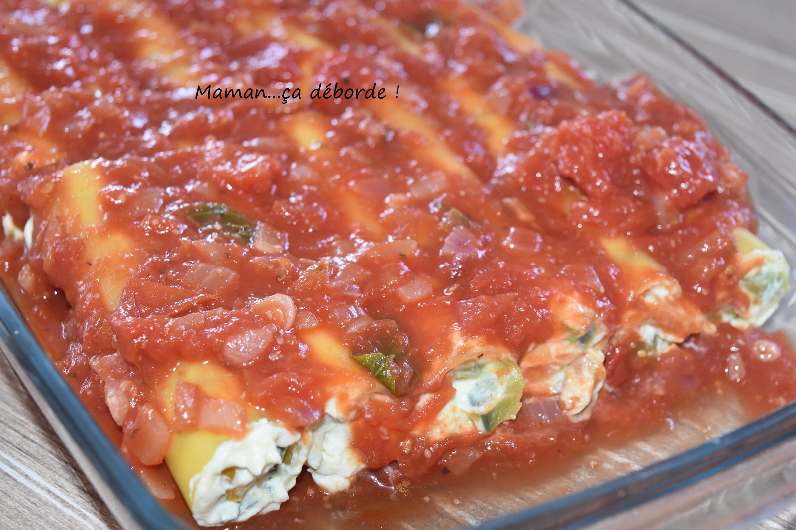Cannelloni aux poivrons et à la bricotta