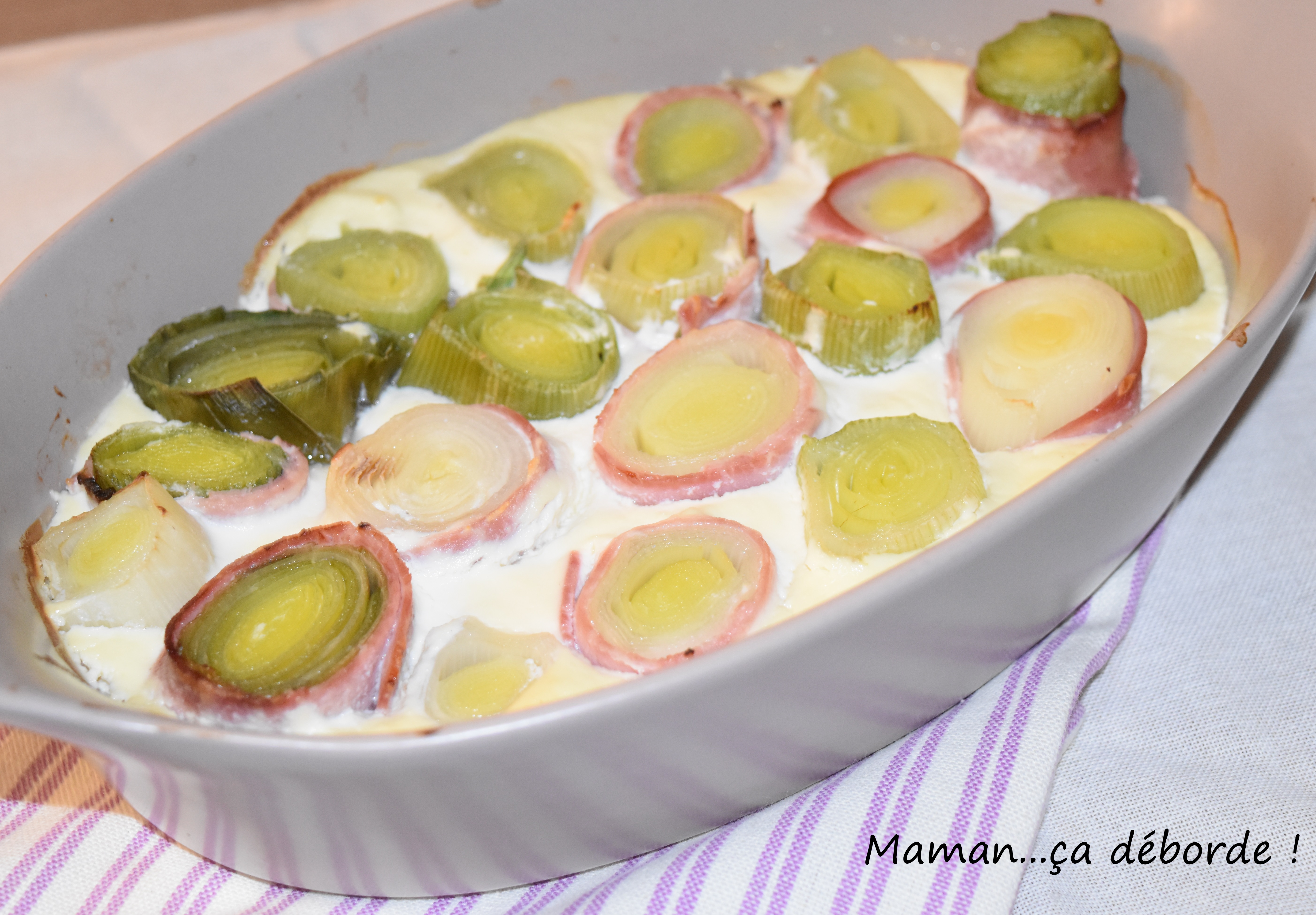 Gratin De Poireaux Au Jambon - Maman...ça Déborde