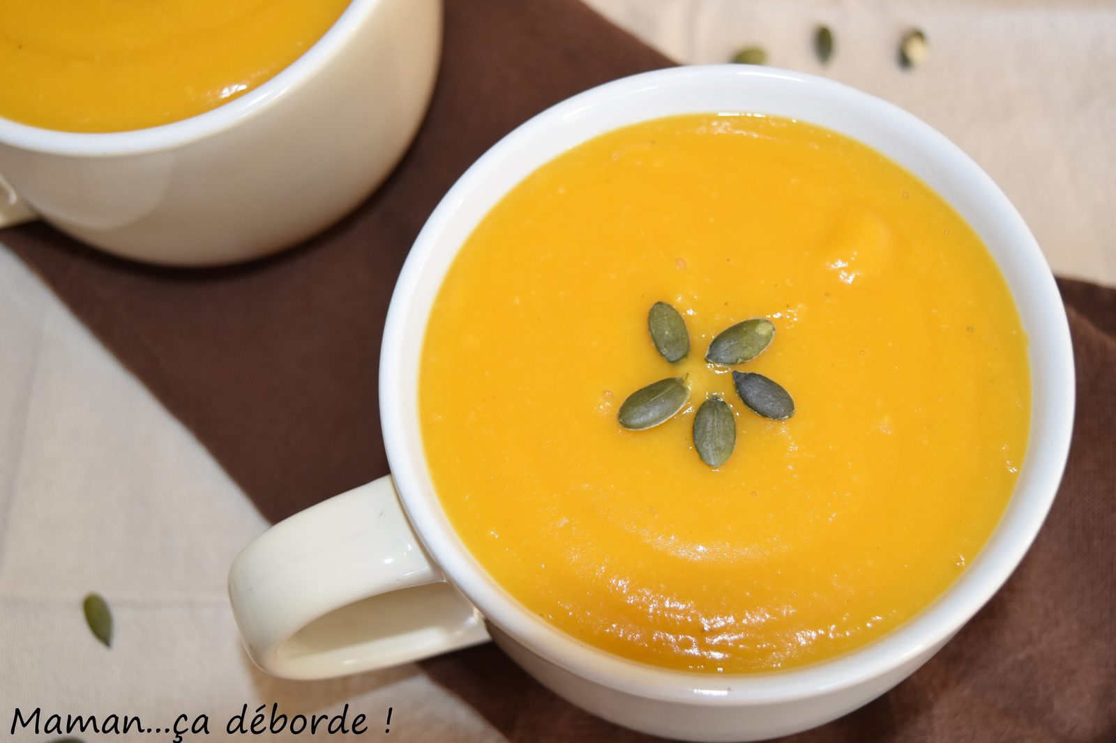 Velouté courge butternut et lentille corail