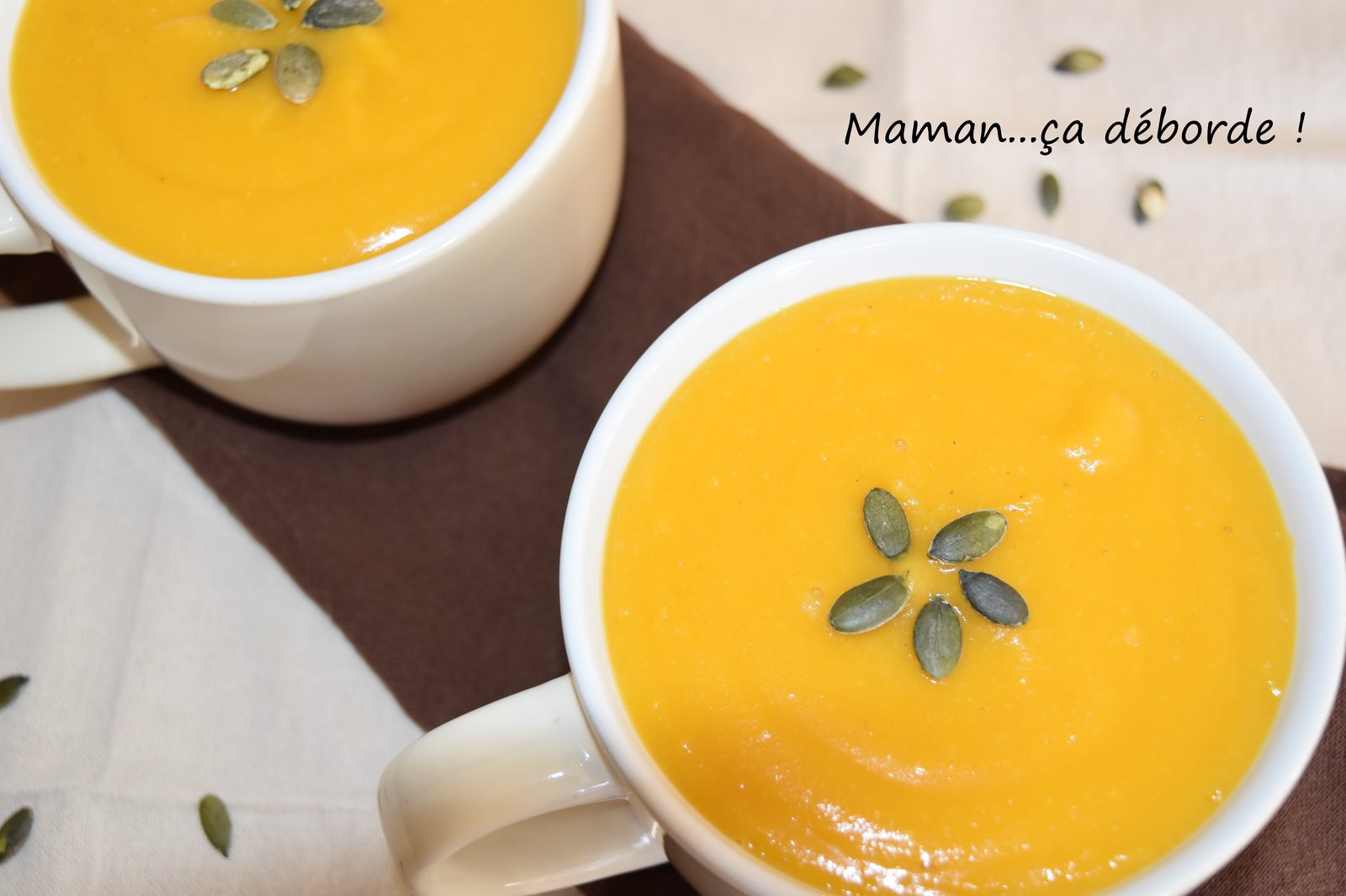 Velouté courge butternut et lentille corail