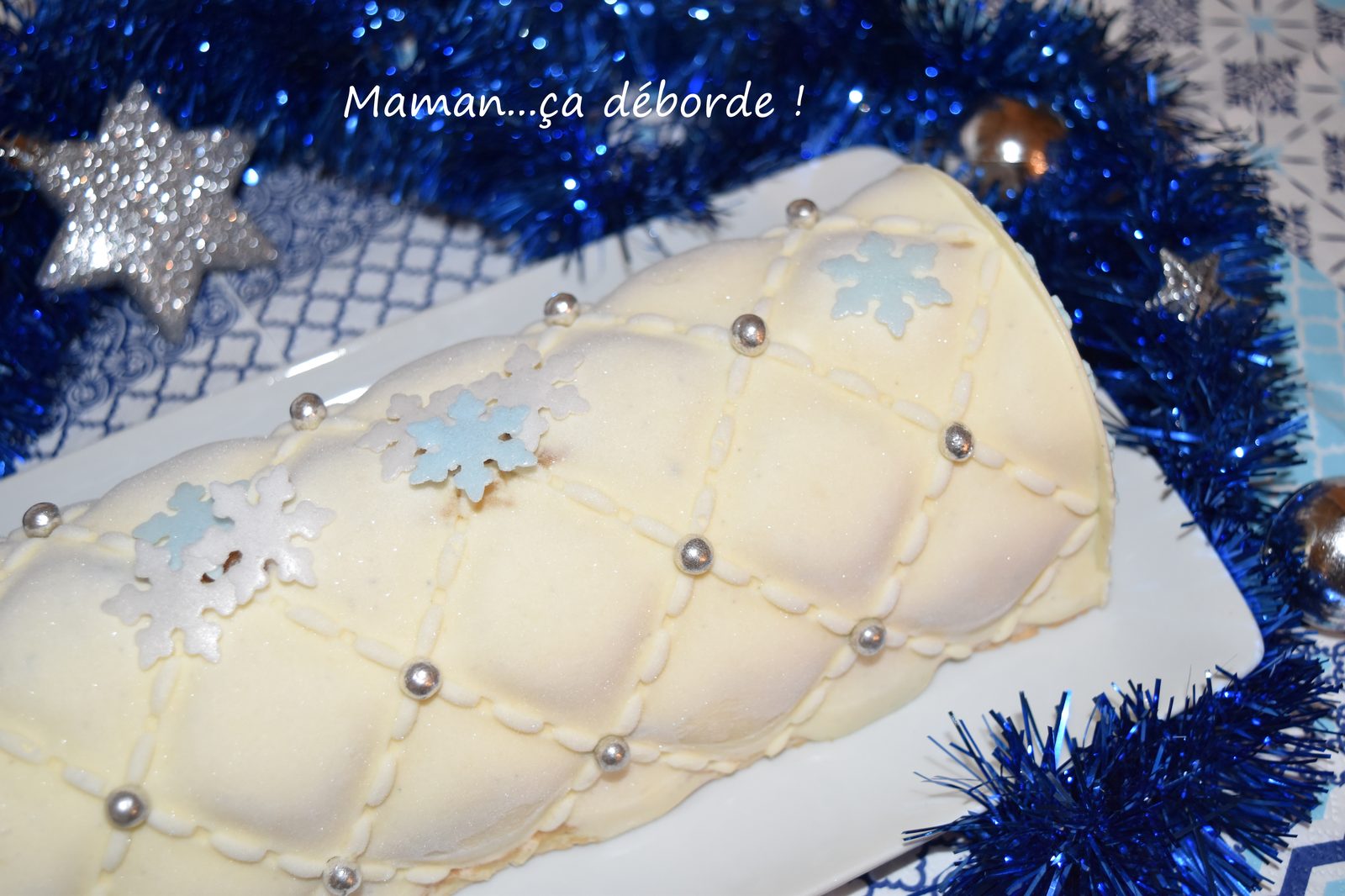 Bûche vanille et pommes cramélisées