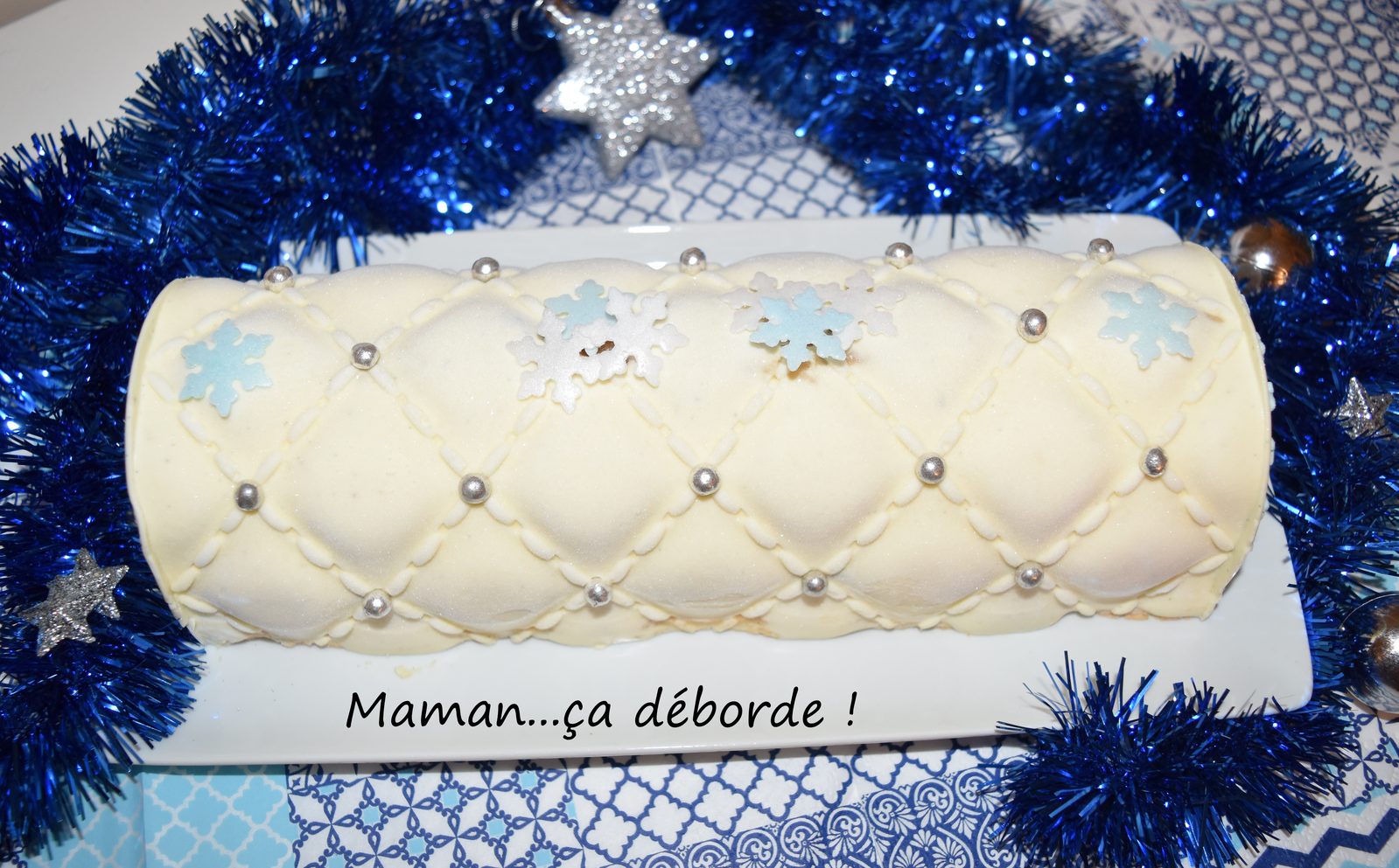 Bûche vanille et pommes cramélisées