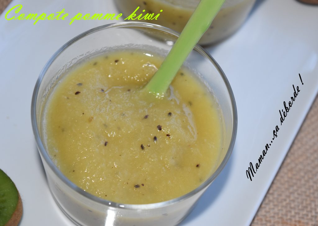 Compote pomme kiwi - Maman...ça déborde