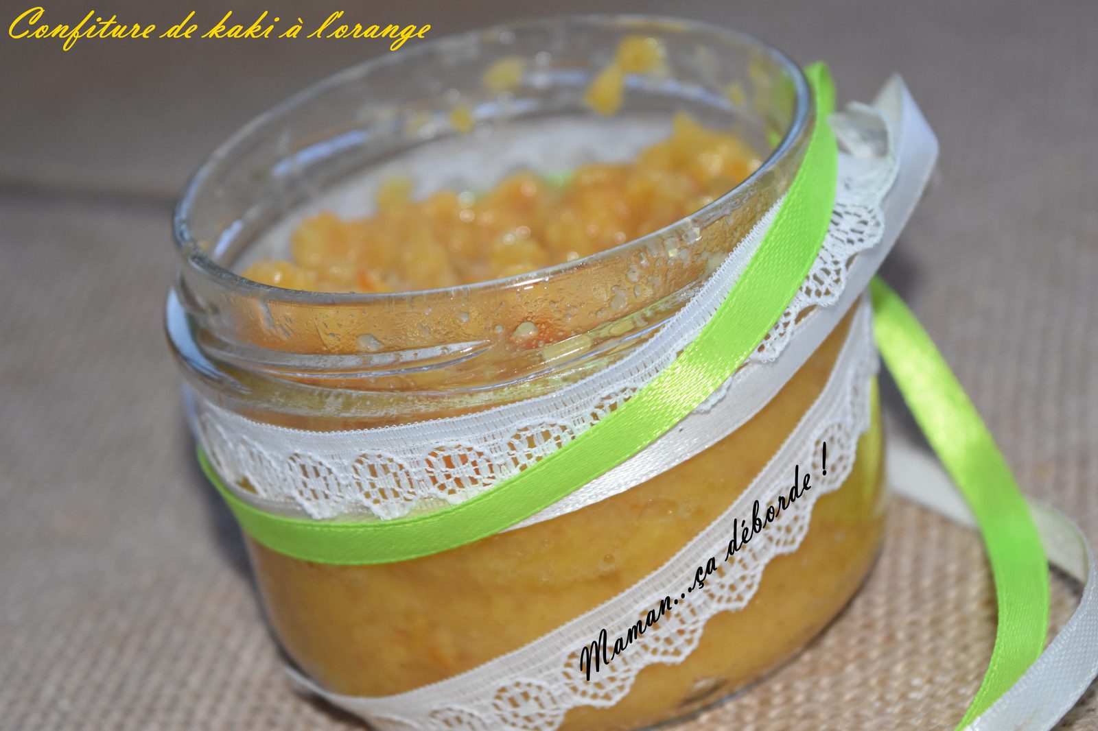 Confiture de kaki à l'orange