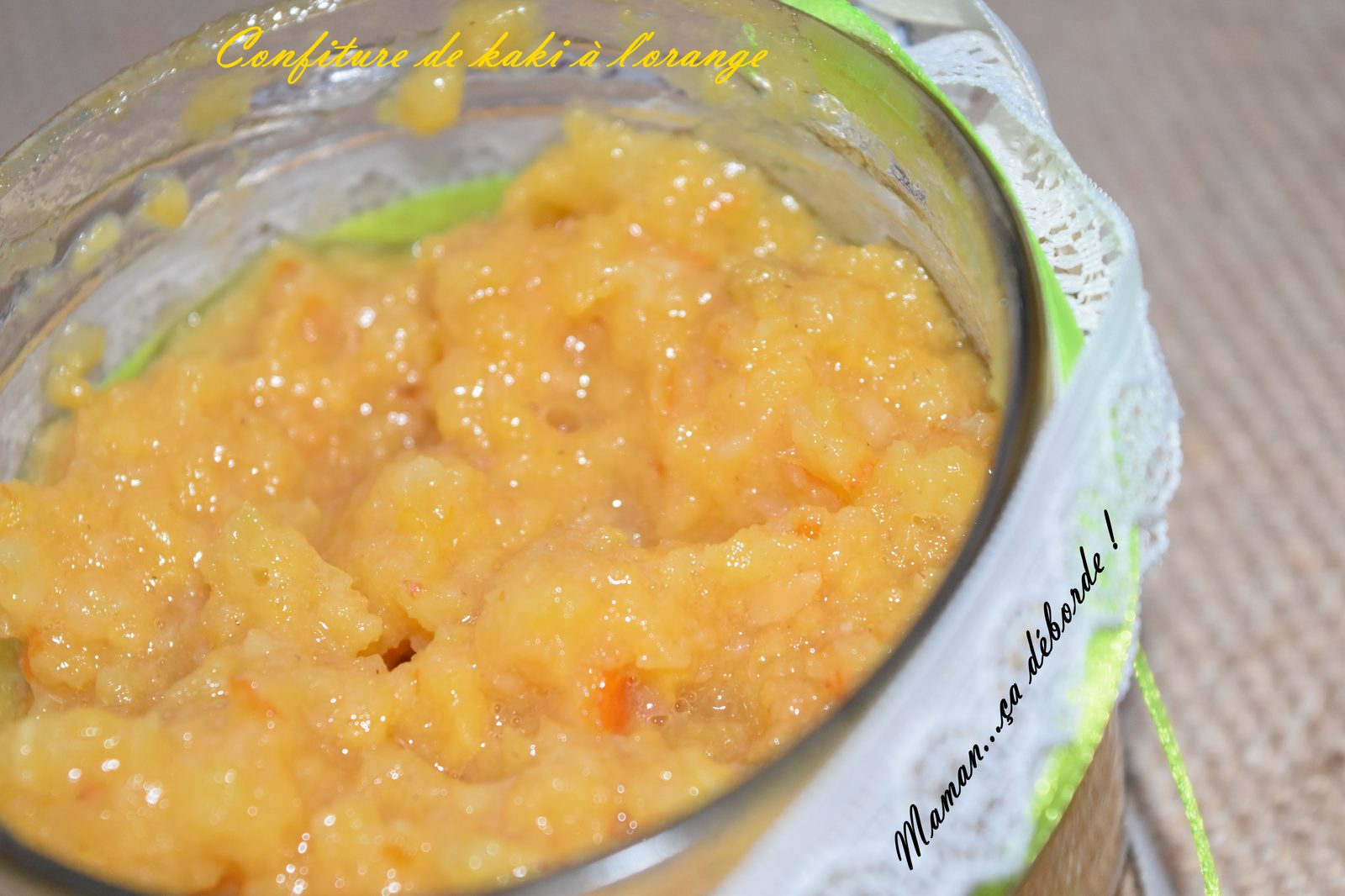 Confiture de kaki à l'orange