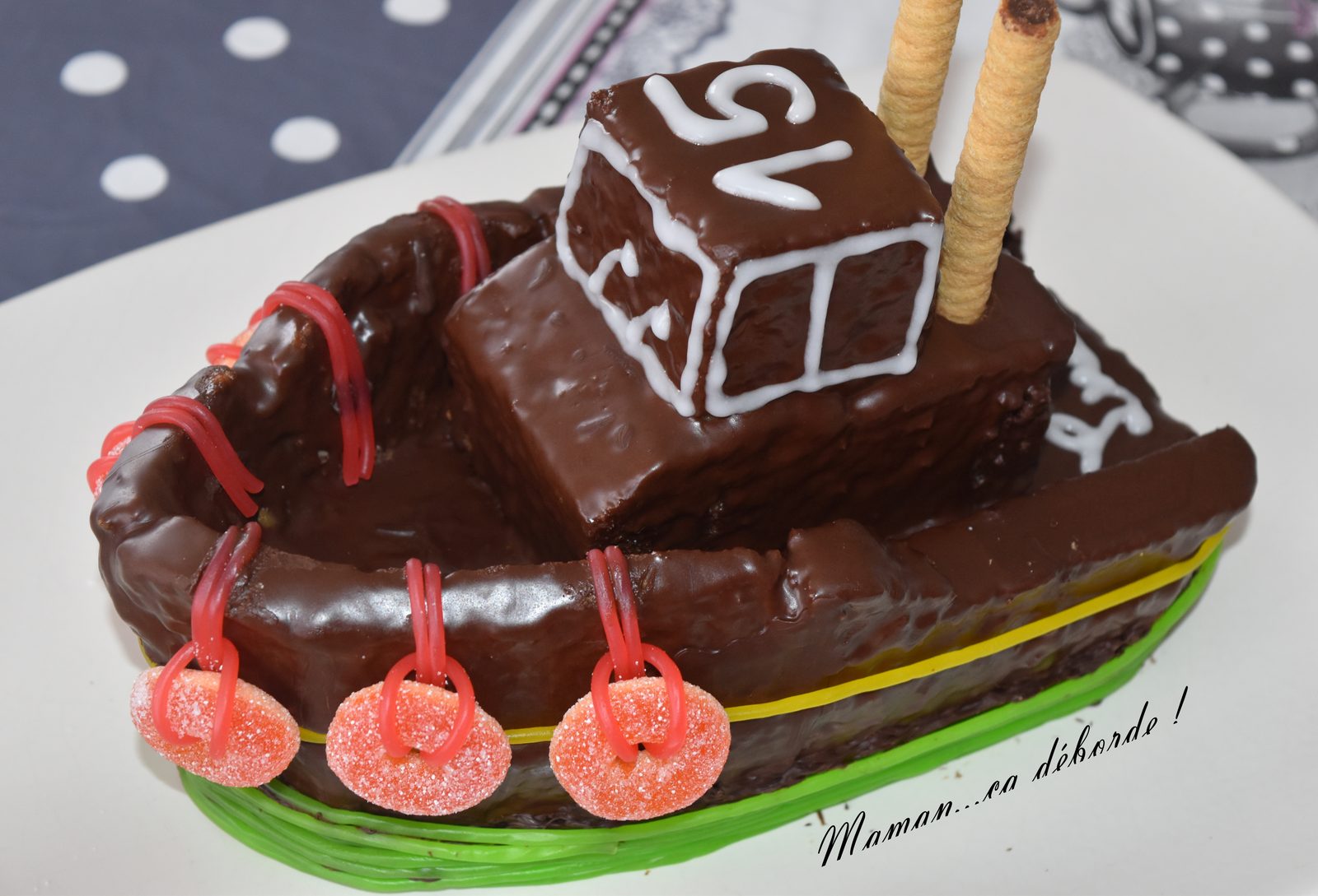 Le gâteau bateau en 3 D