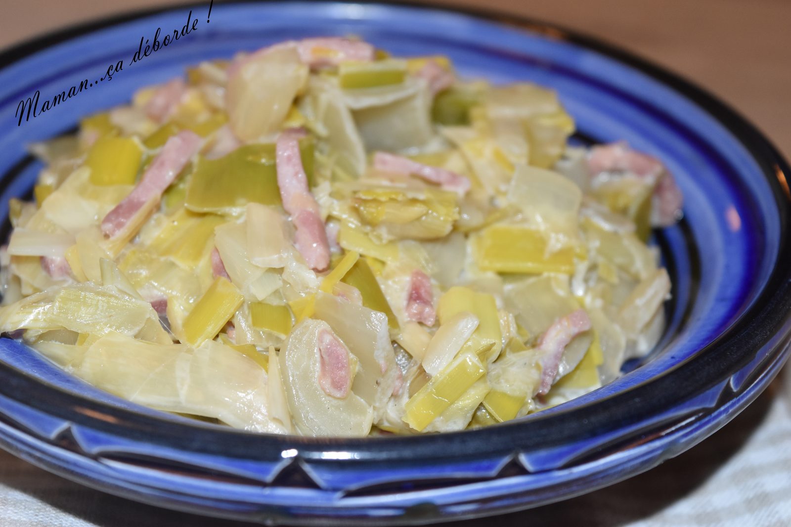 Poêlée d'endives et de poireaux aux lardons