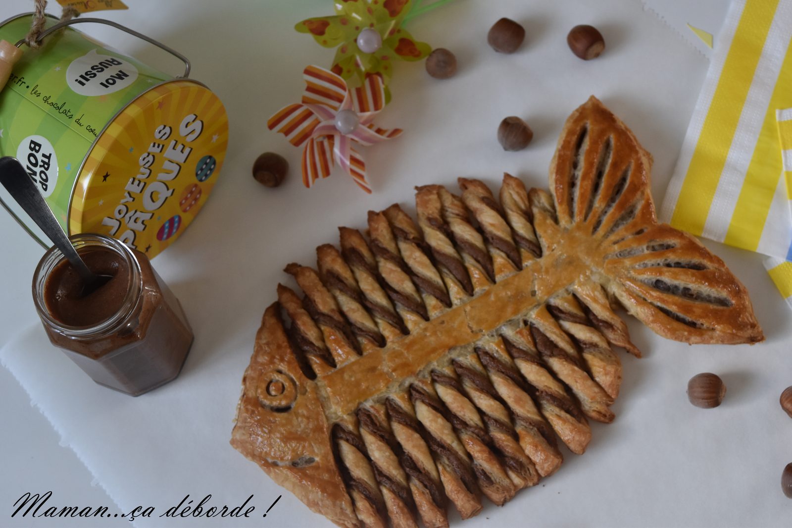 Poisson d'avril feuilleté au chocolat