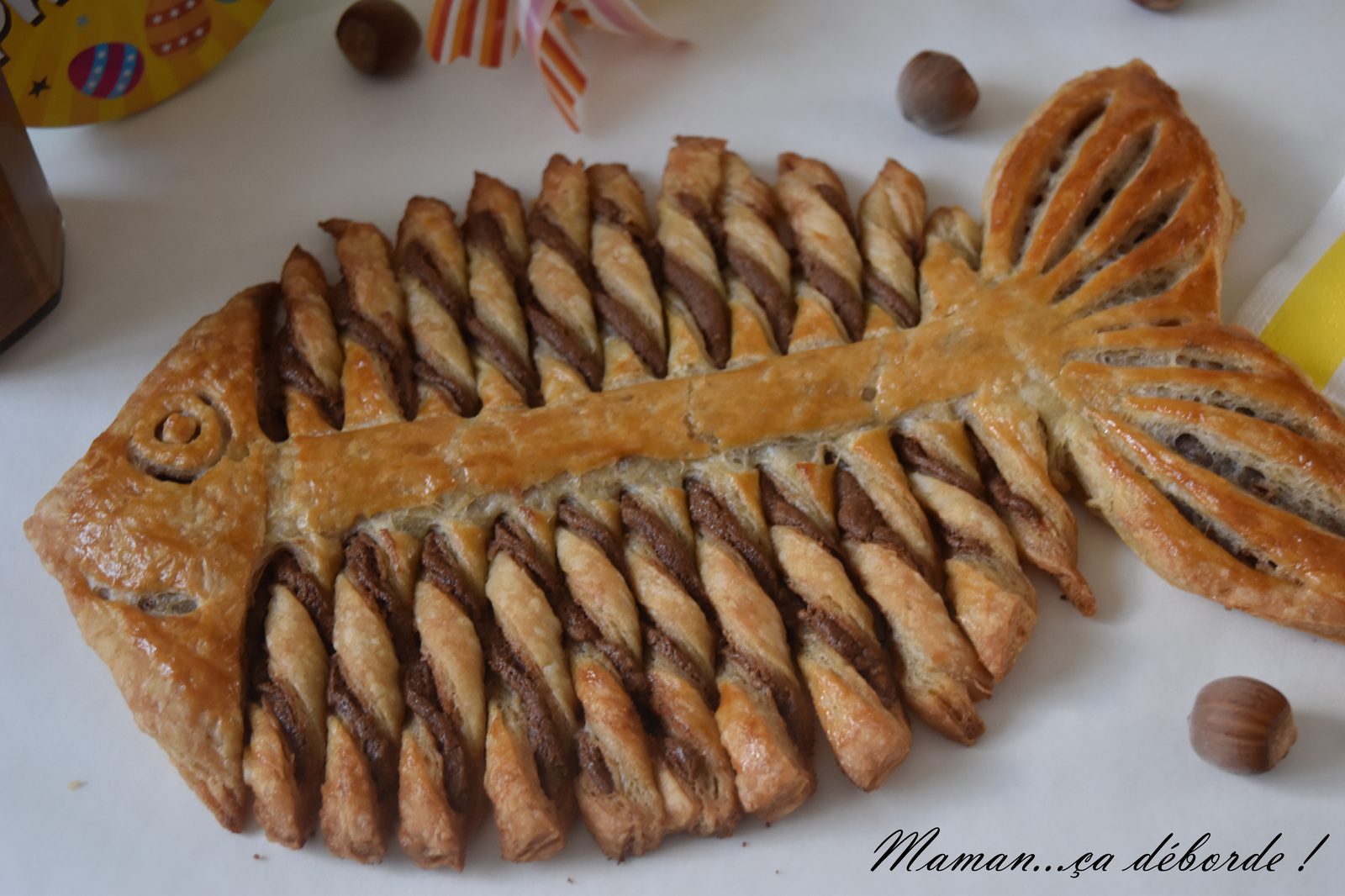 Poisson d'avril feuilleté au chocolat