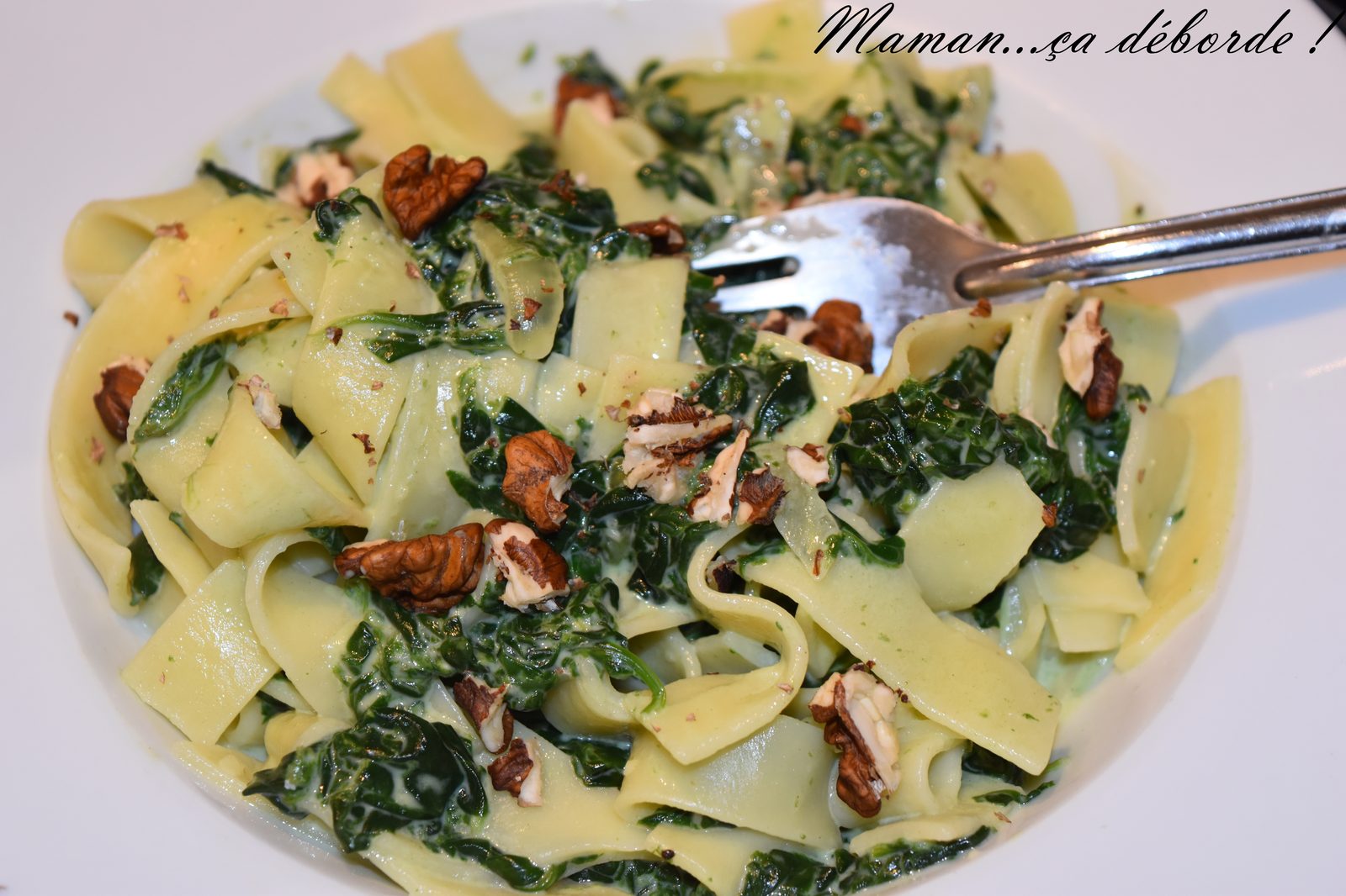 Tagliatelles aux épinards sauce au bleu