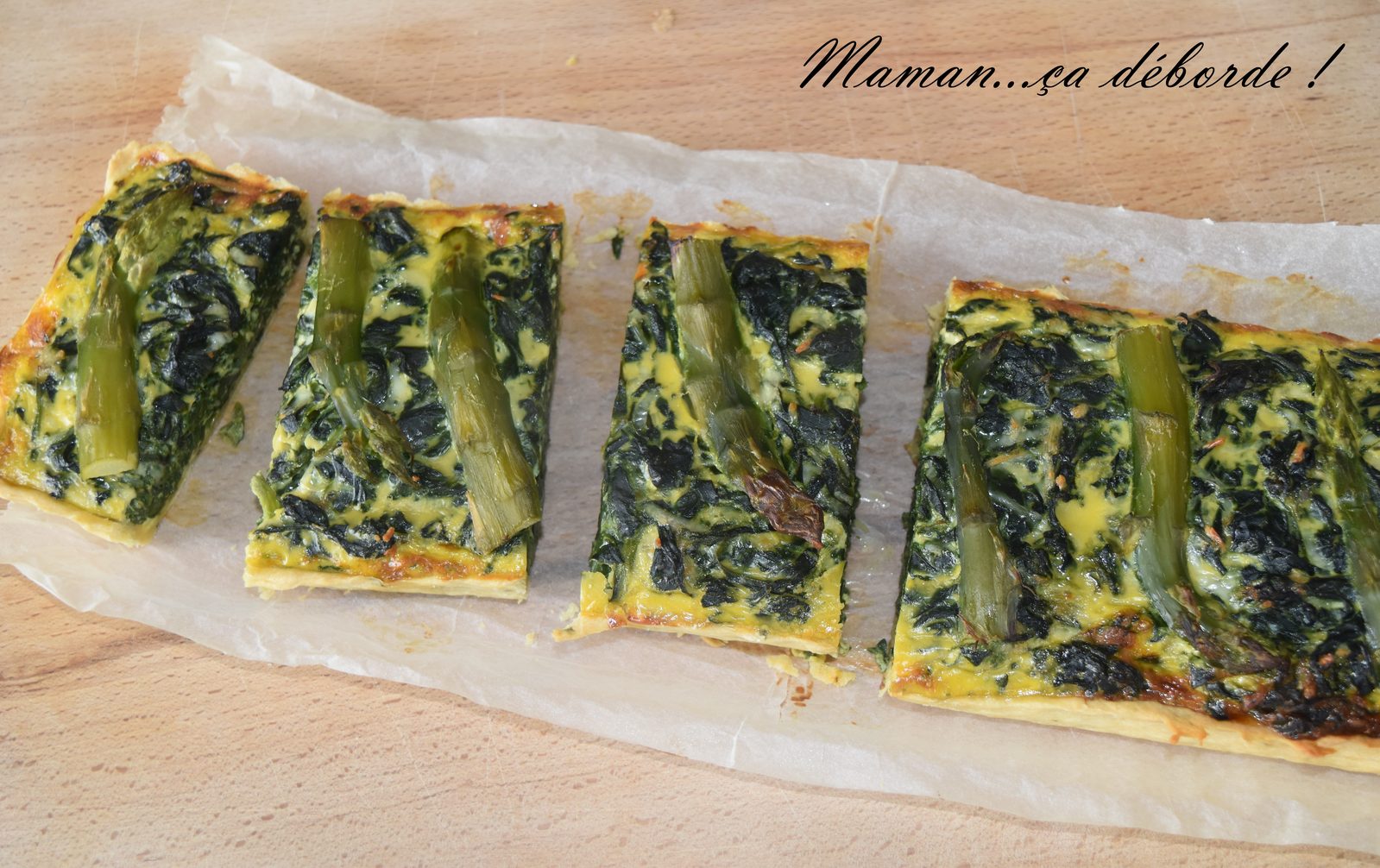 Tarte aux épinard et aux asperges