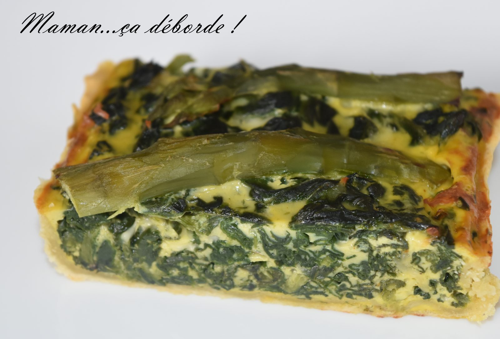 Tarte aux épinards et aux asperges