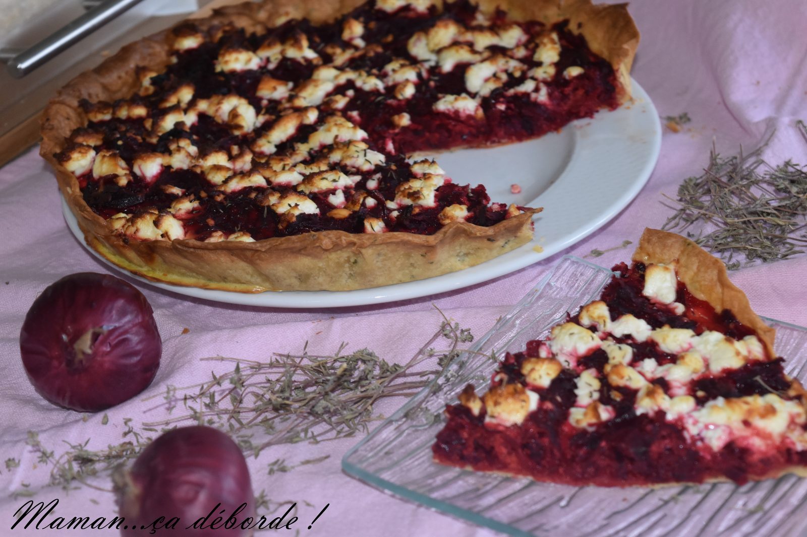 Tarte à la betterave et à la feta