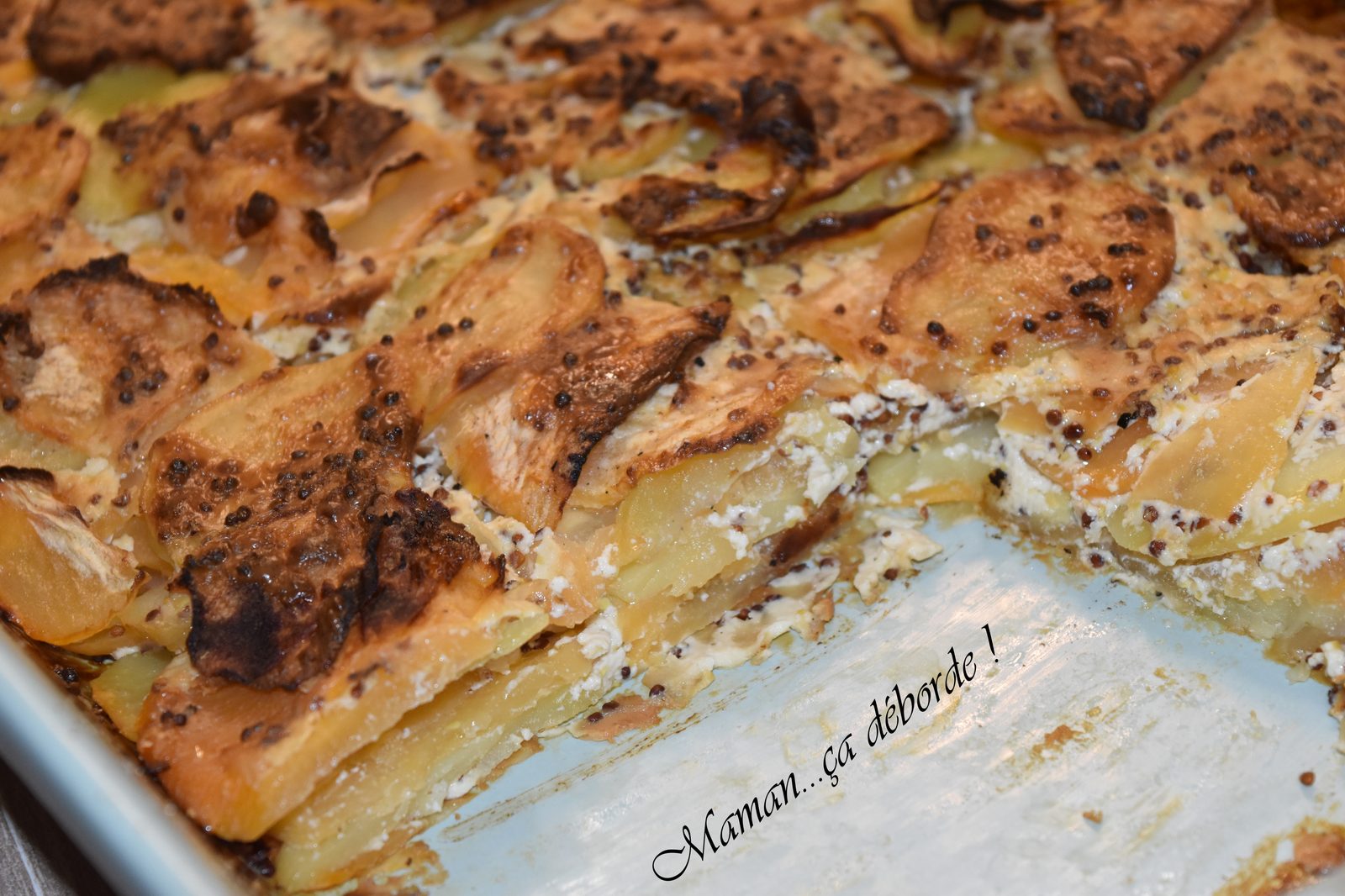 Gratin de navets boule d'or à la moutarde à l'ancienne