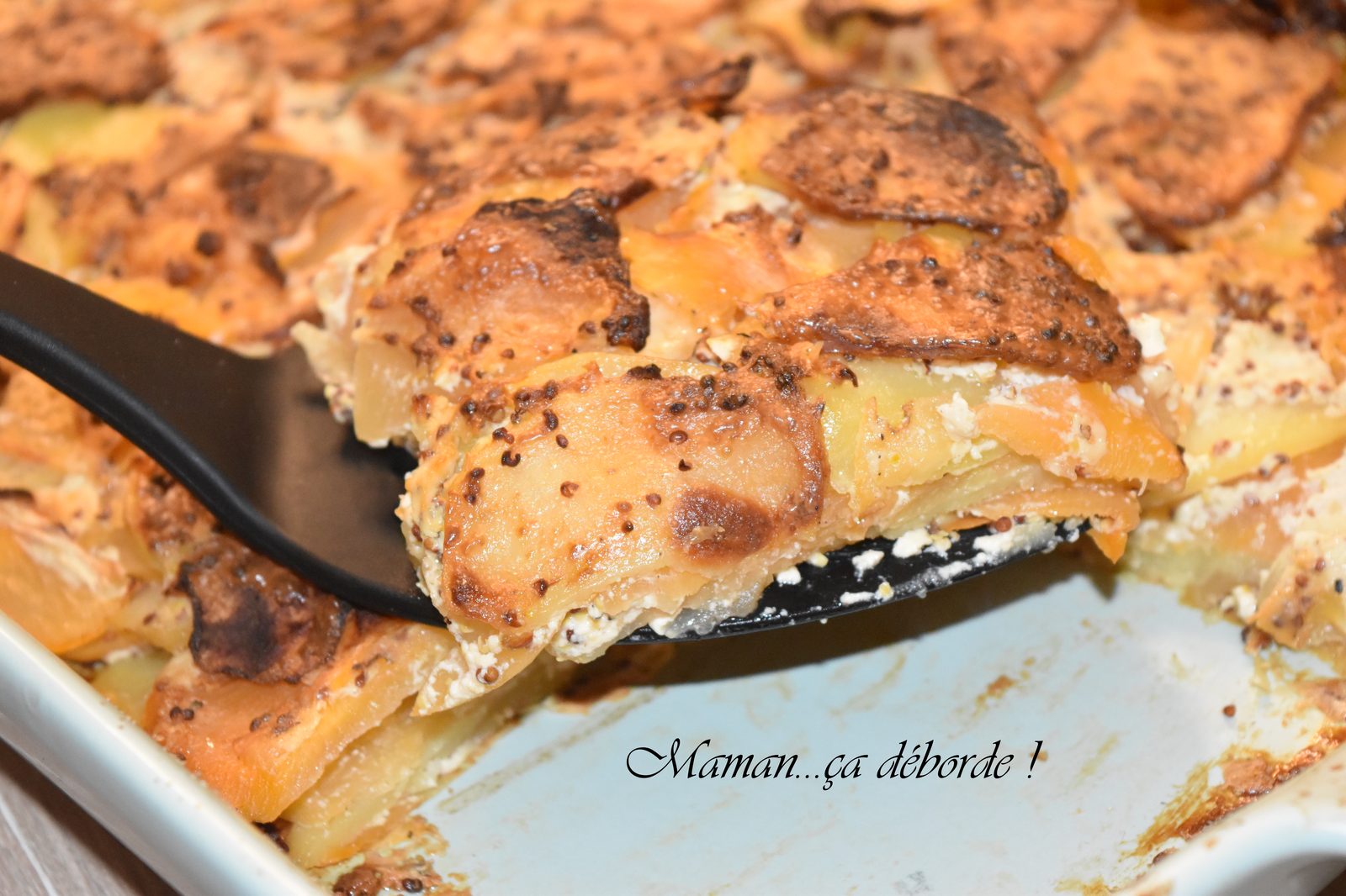 Gratin de navets boule d'or à la moutarde à l'ancienne
