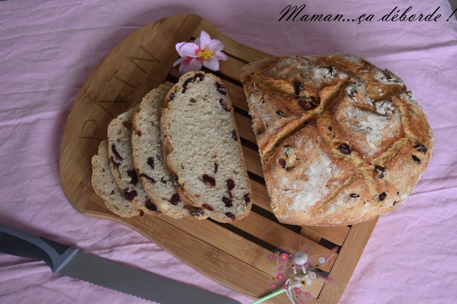 Pain cocotte aux cranberries