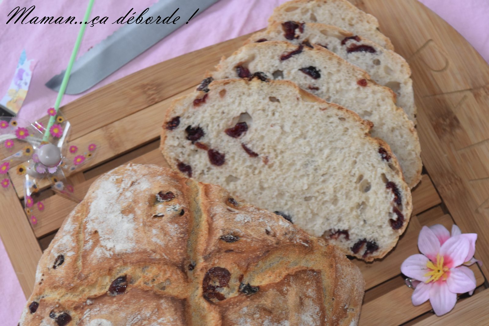 Pain cocotte aux cranberries