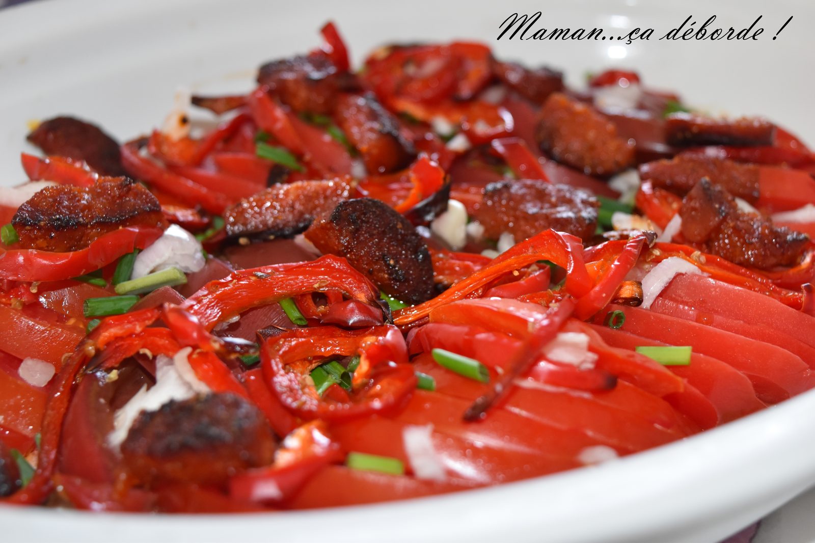 Salade de tomates à l'espagnol