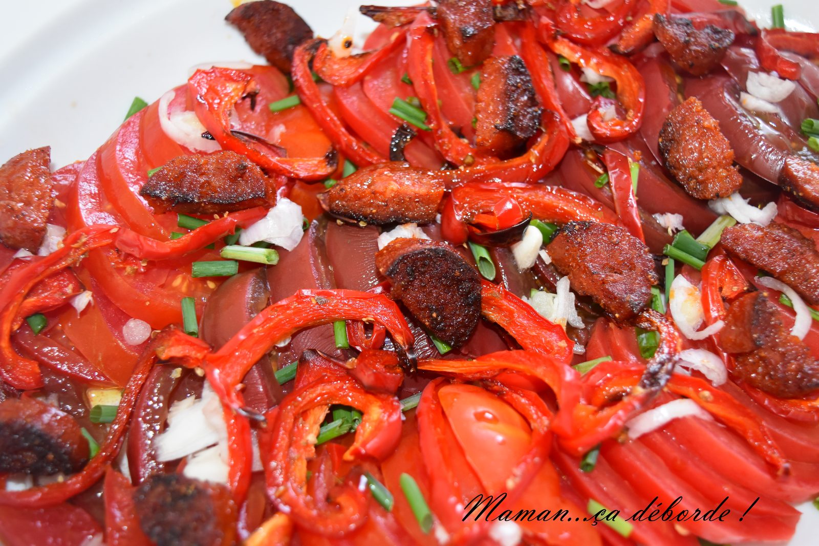 Salade de tomates à l'espagnol