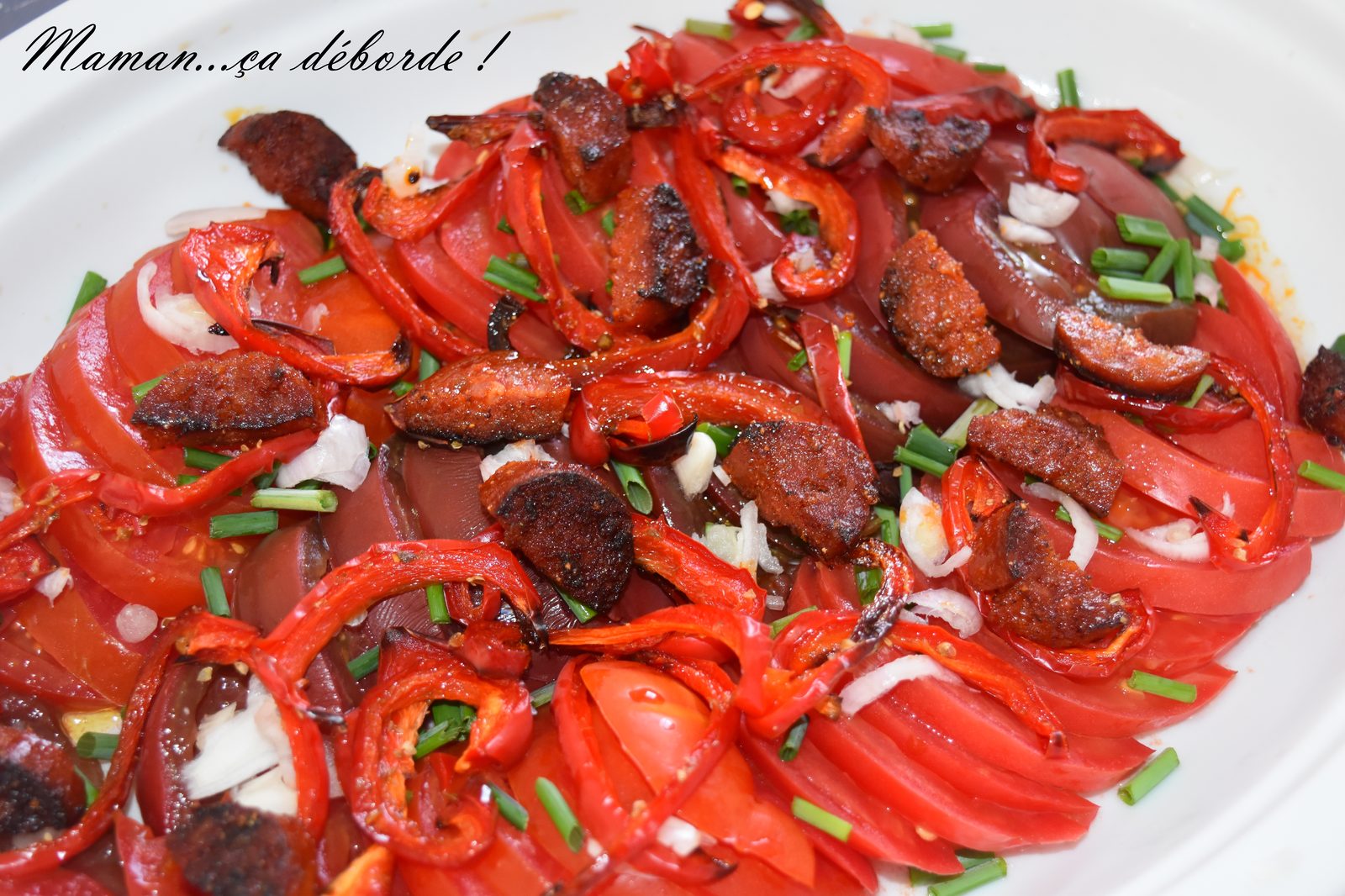 Salade de tomates à l'espagnol