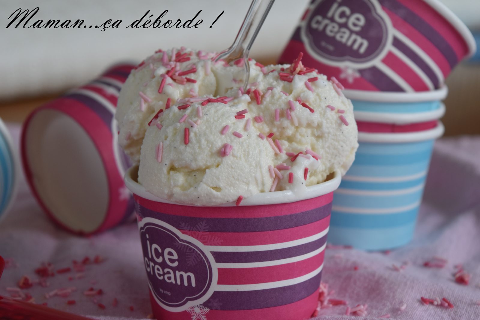 Glace à la vanille sans oeuf