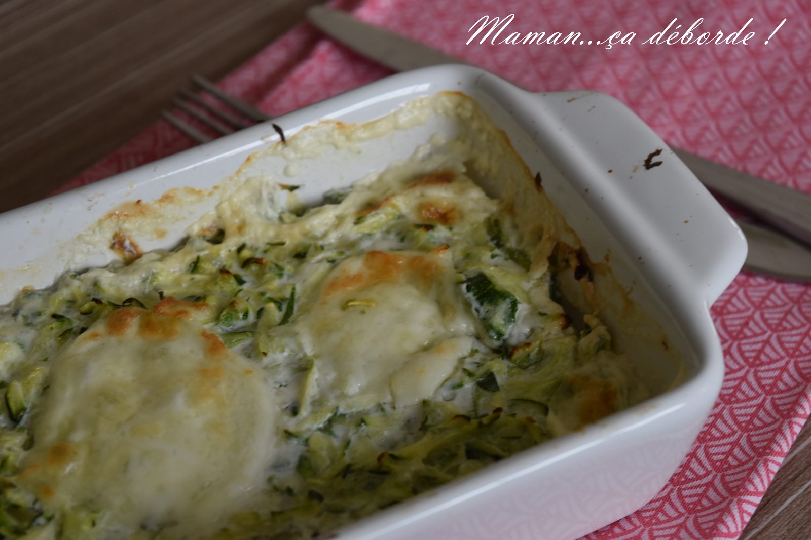 Gratin de courgettes et ravioles