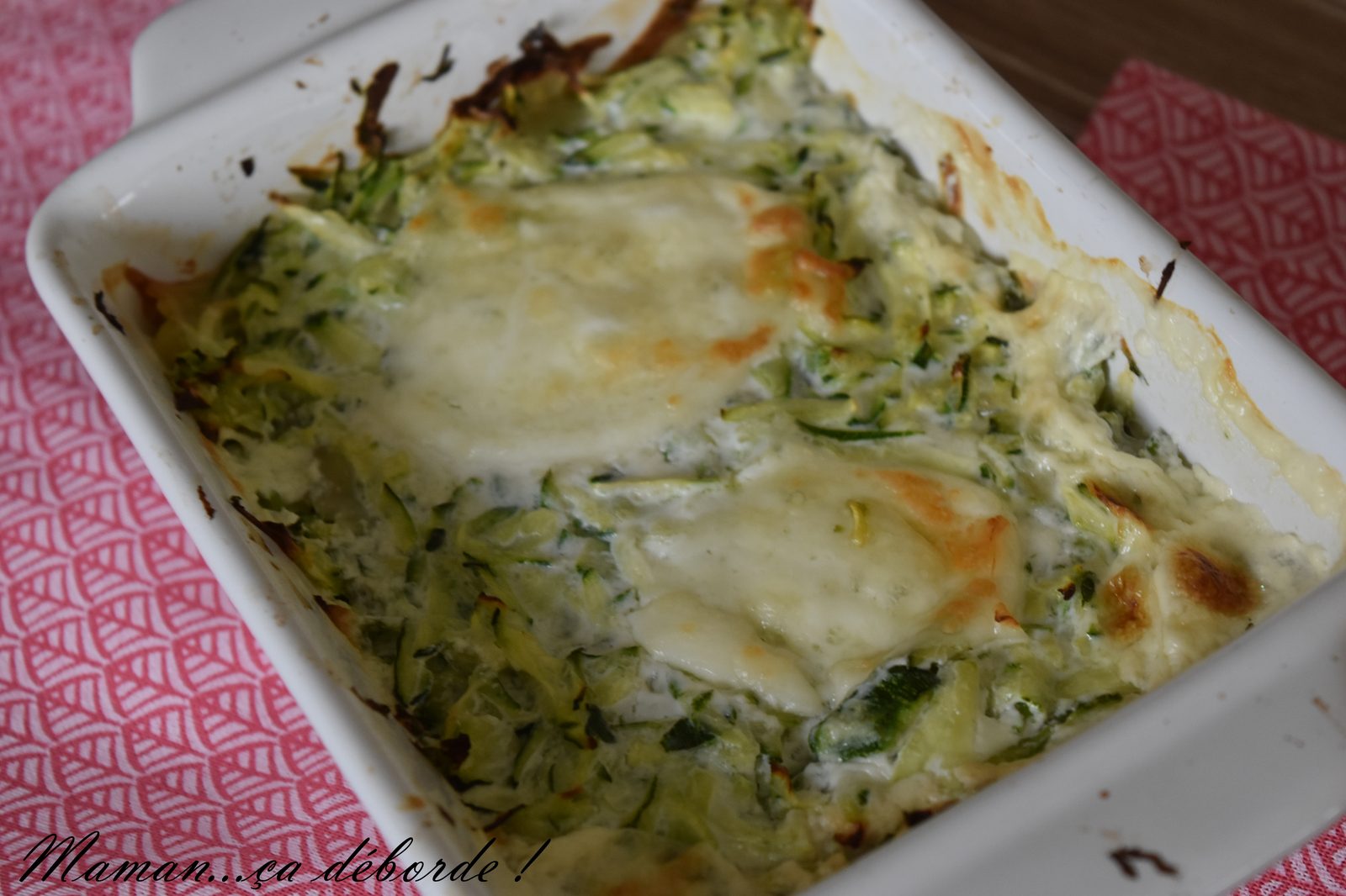 Gratin de courgettes et ravioles