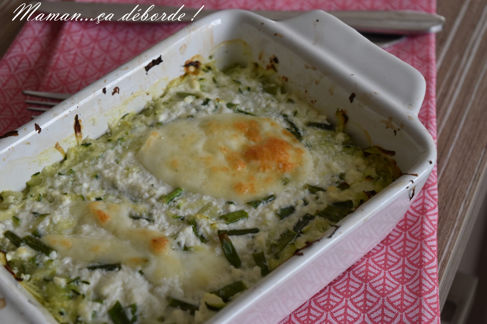 Gratin de courgettes et ravioles