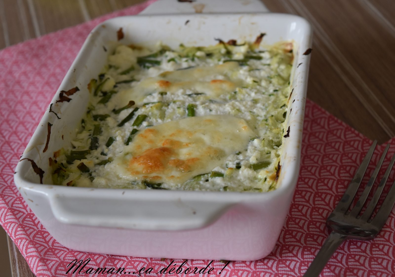 Gratin de courgettes et ravioles