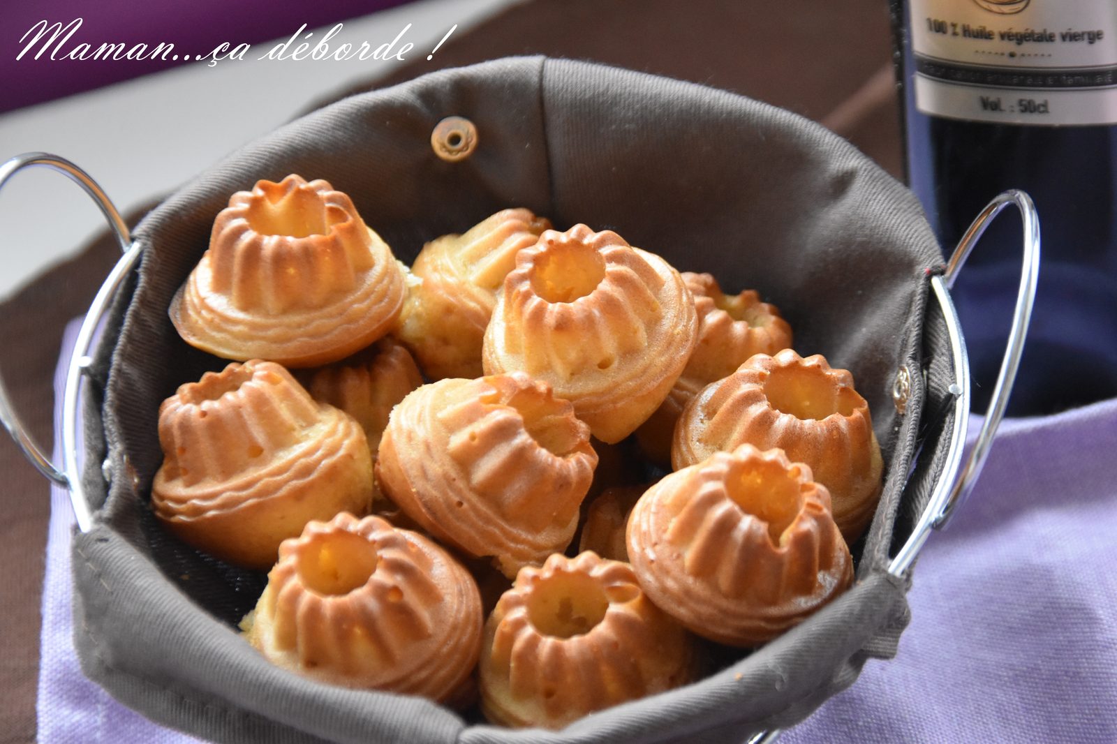Minis cakes chèvre, miel et noix