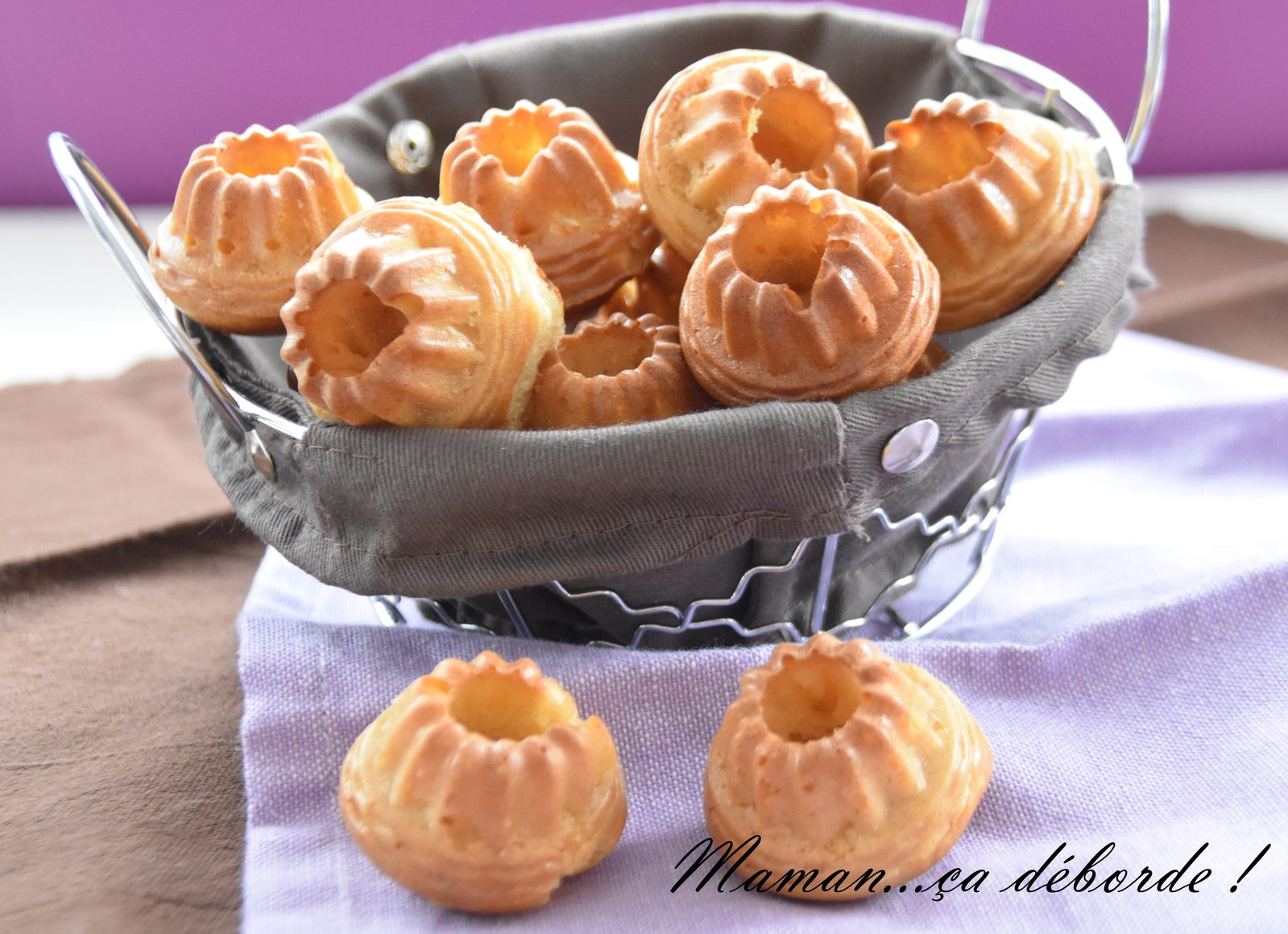 Minis cakes chèvre, miel et noix