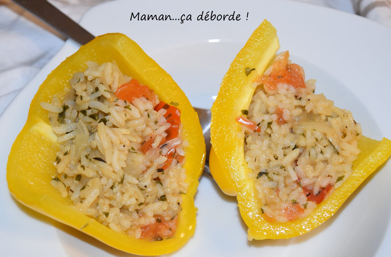 Poivrons farcis au riz