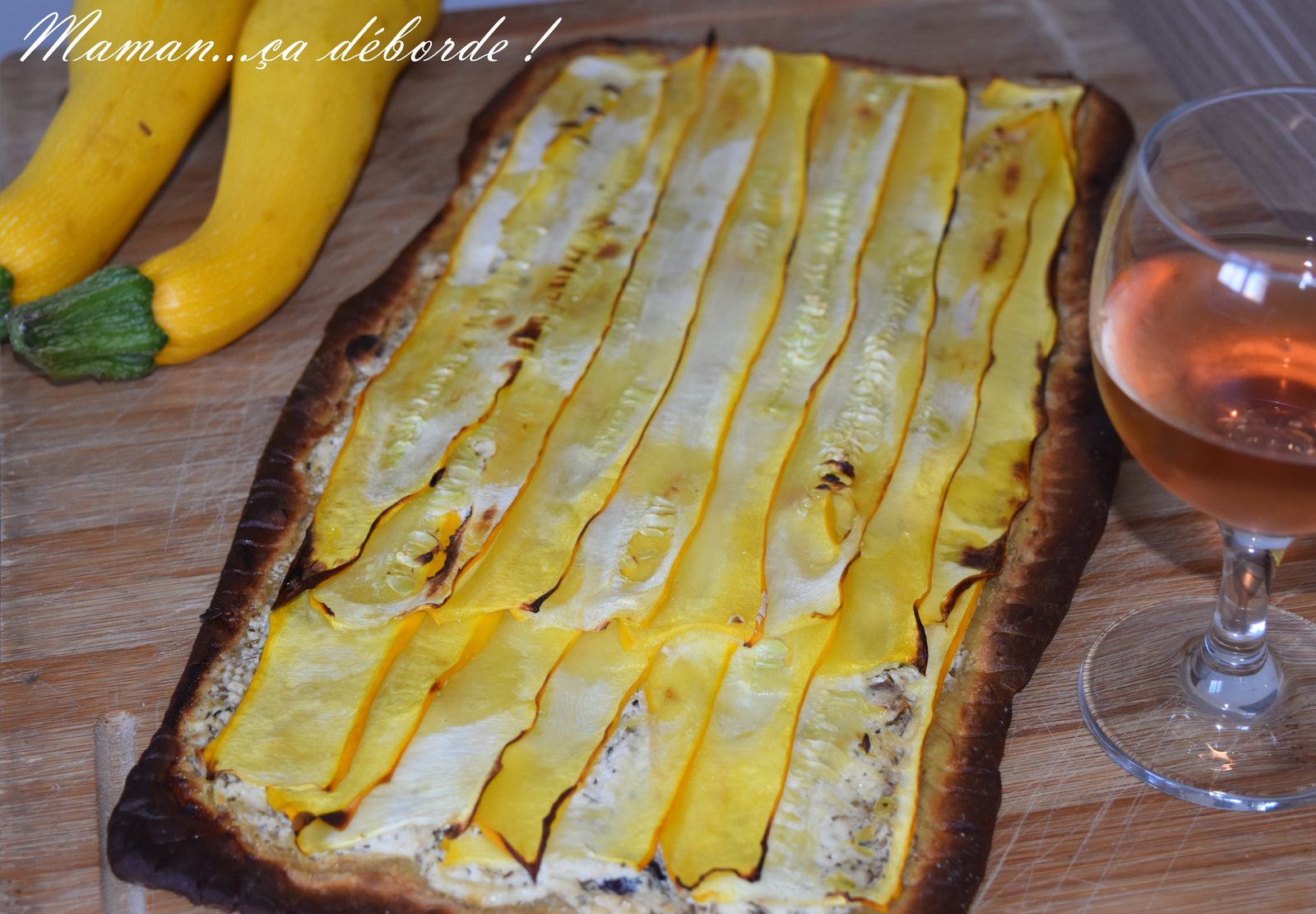 Tarte fine à la courgette jaune