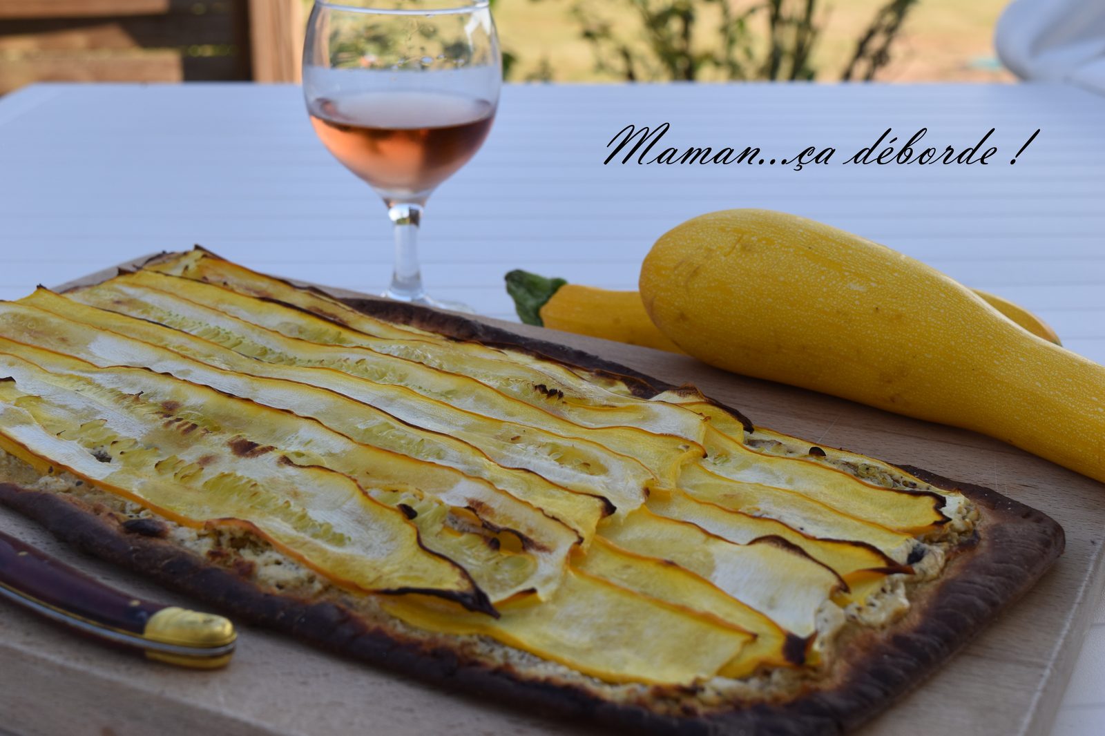 Tarte fine à la courgette jaune