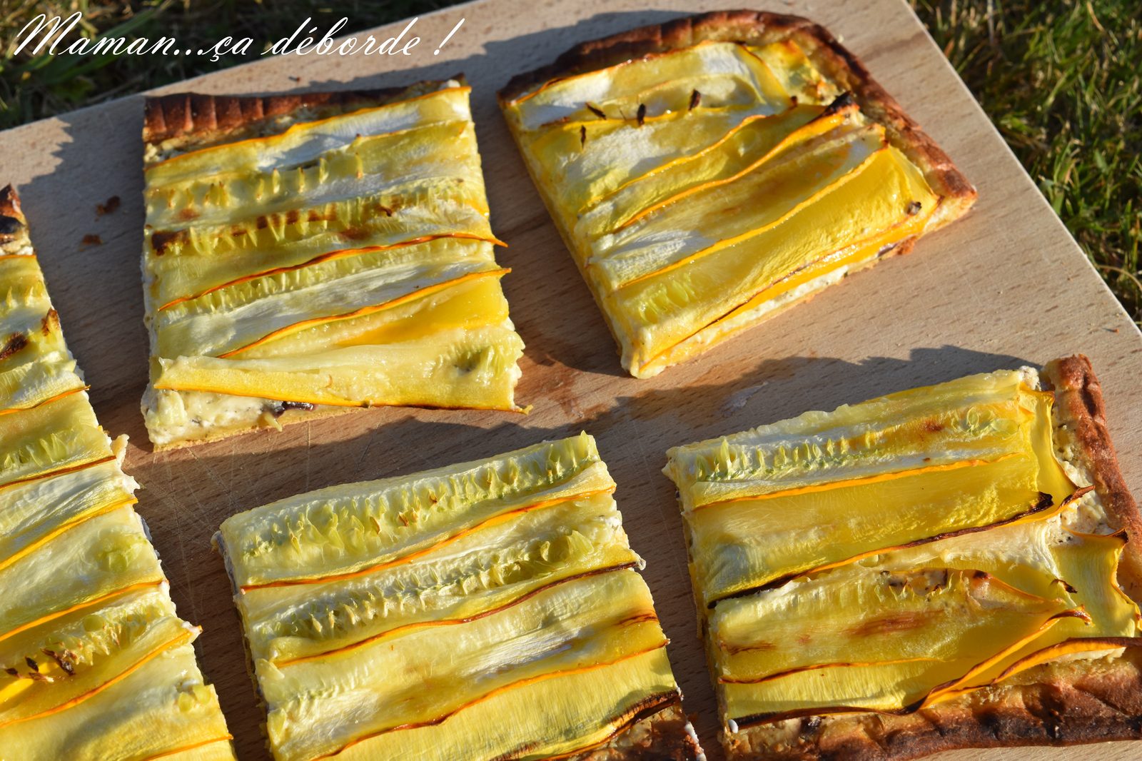 Tarte fine à la courgette jaune