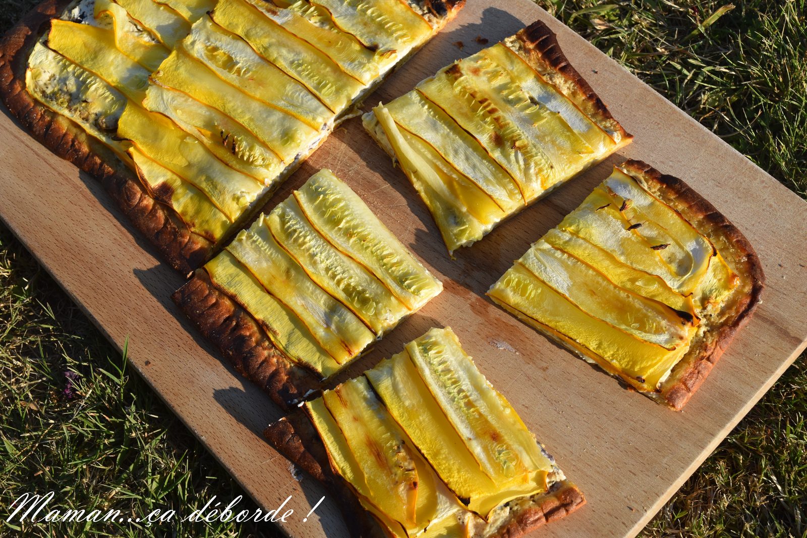 Tarte fine à la courgette jaune