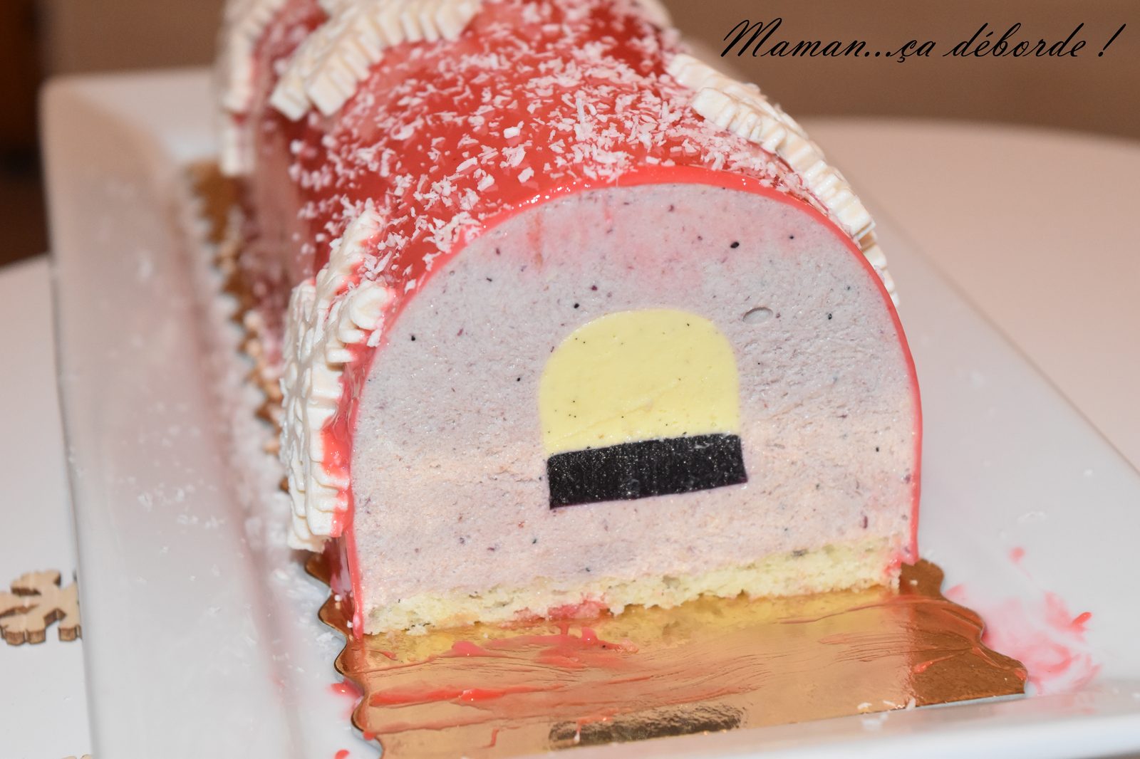Bûche fraise et vanille