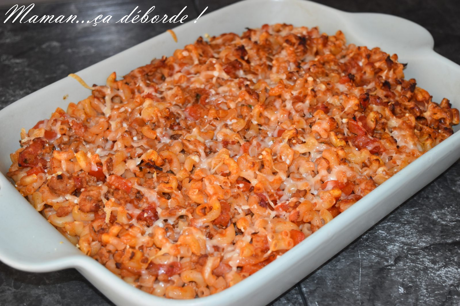 Gratin de coquillettes au veau haché