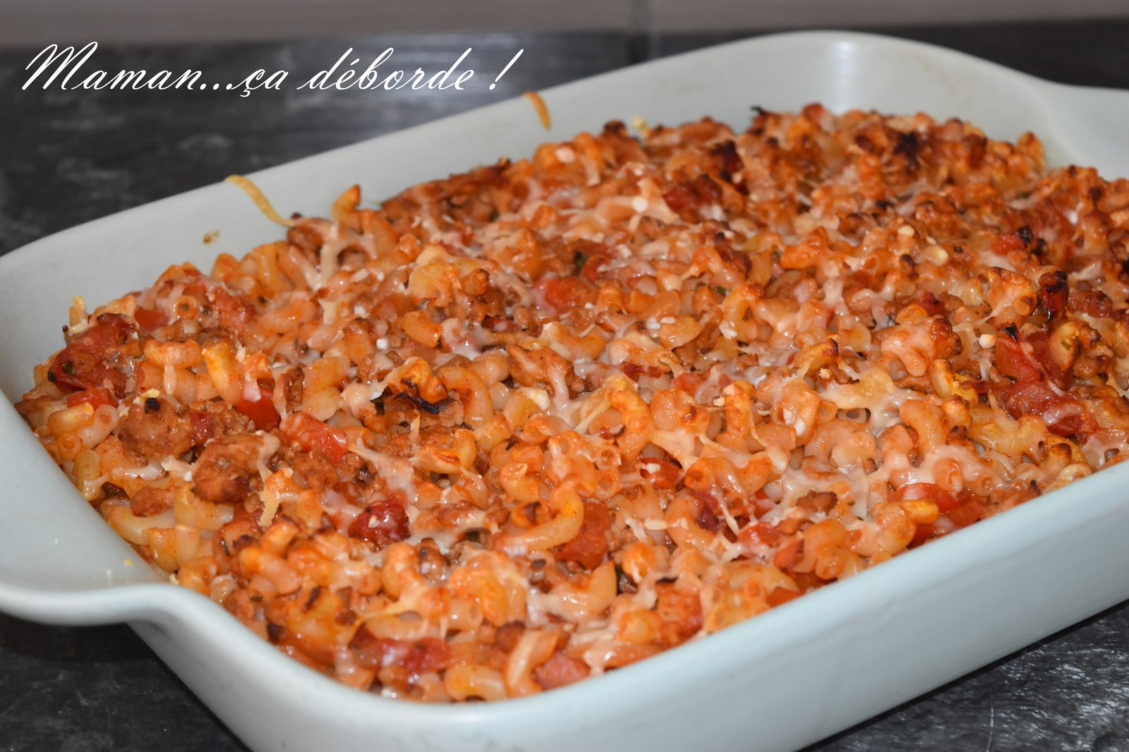Gratin de coquillettes au veau haché