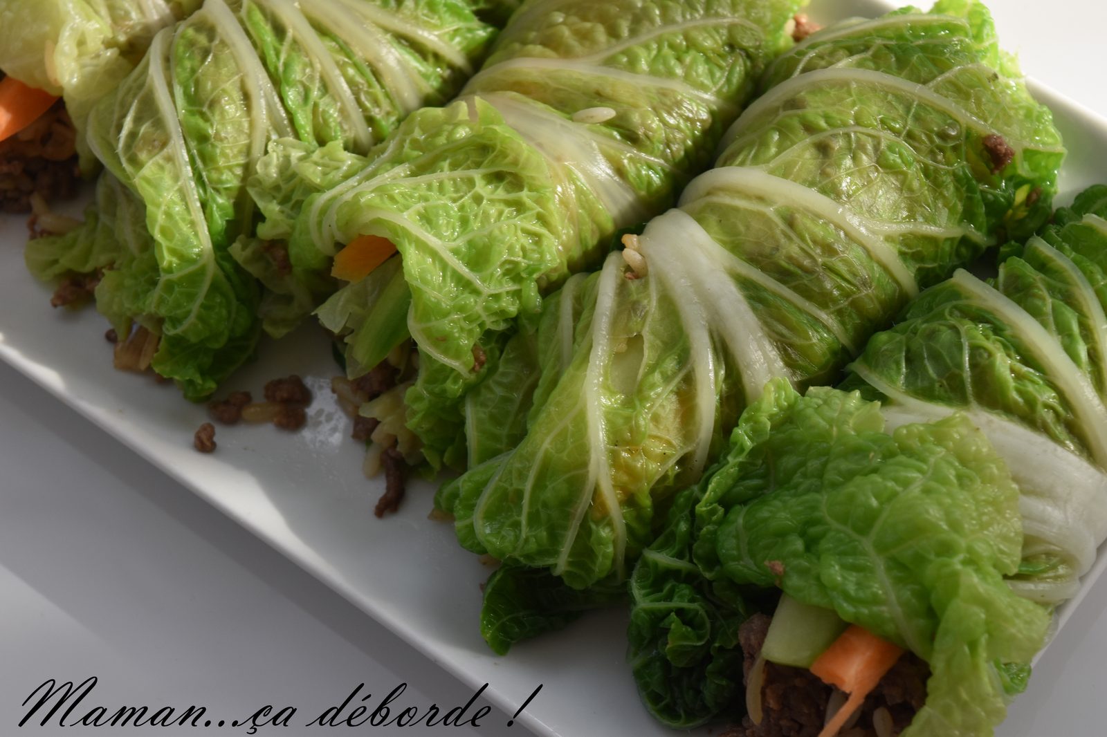 Rouleau de chou au boeuf haché