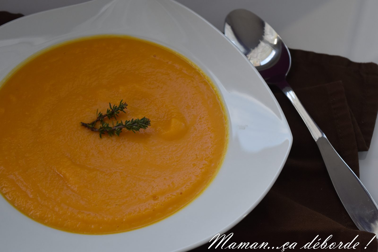 Velouté potimarron et carotte
