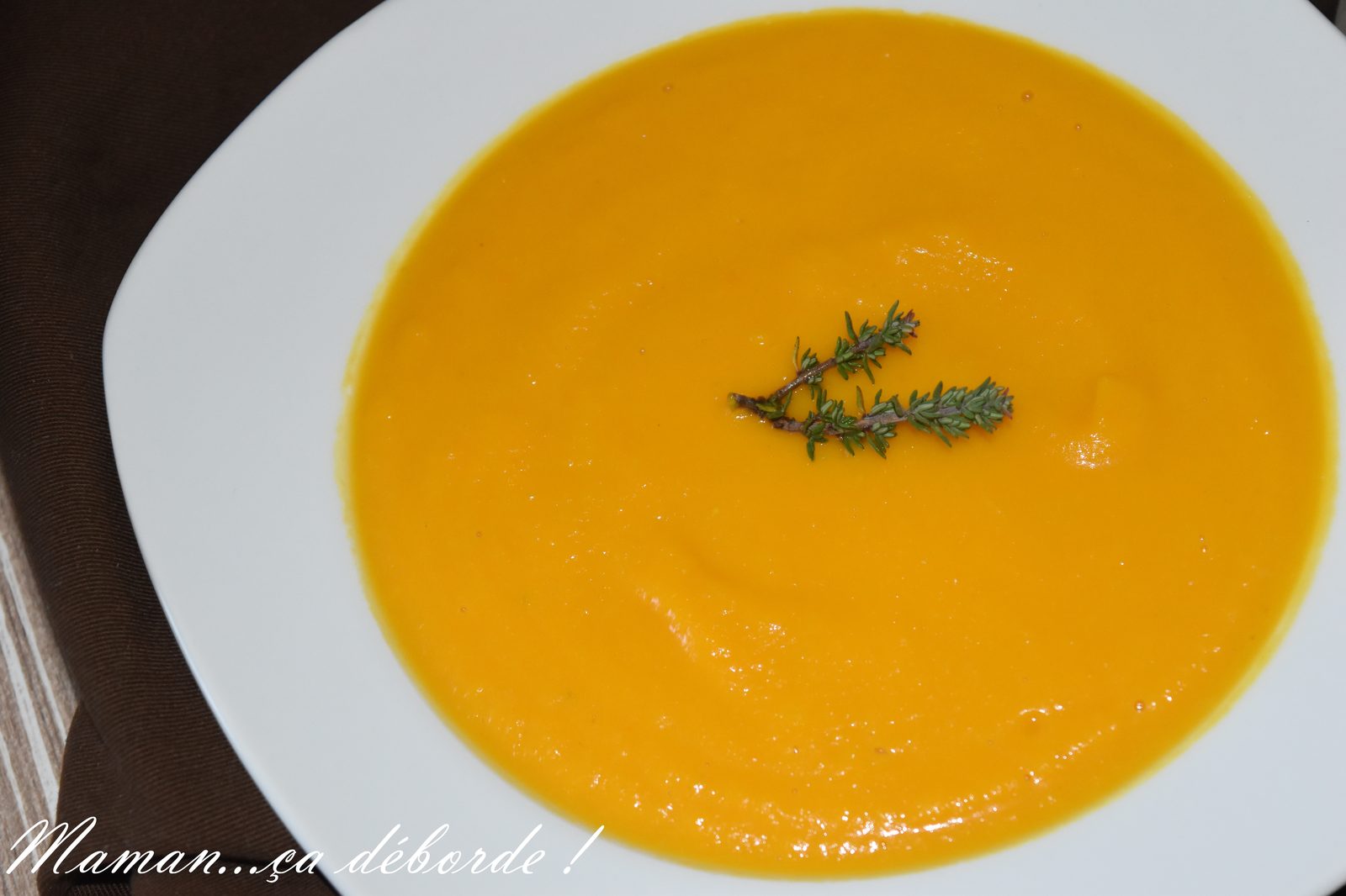 Velouté potimarron et carotte
