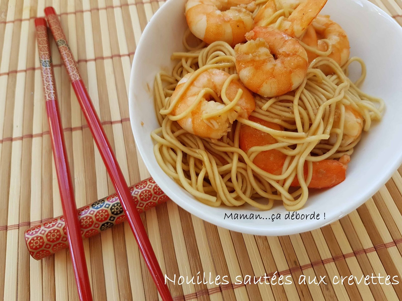 Nouilles sautées aux crevettes