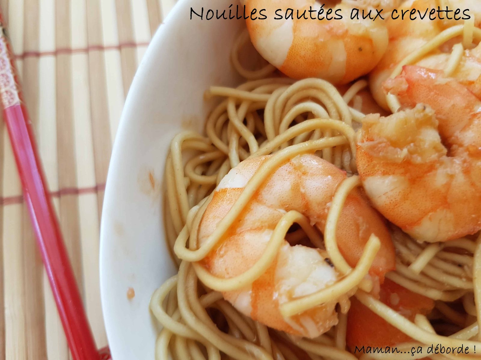 Nouilles sautées aux crevettes