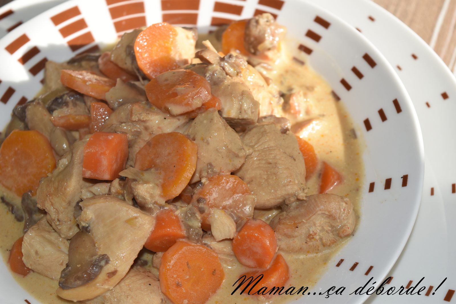 Poulet crémeux aux carottes