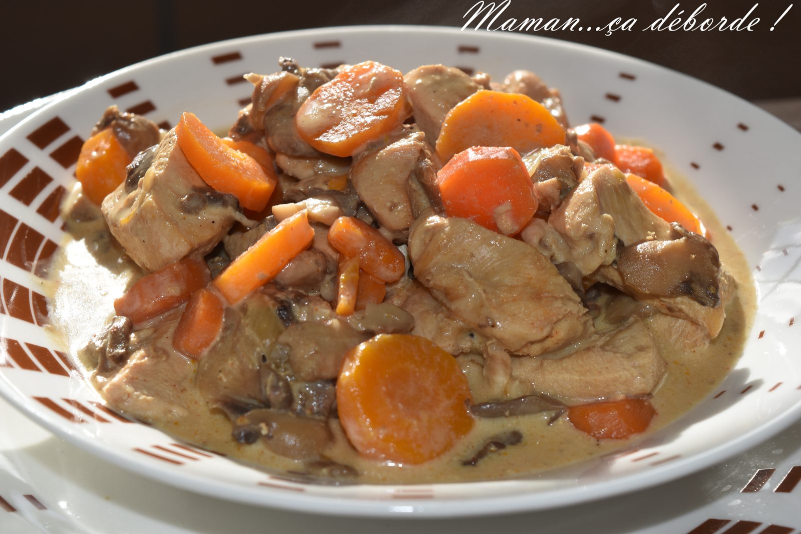 Poulet crémeux aux carottes