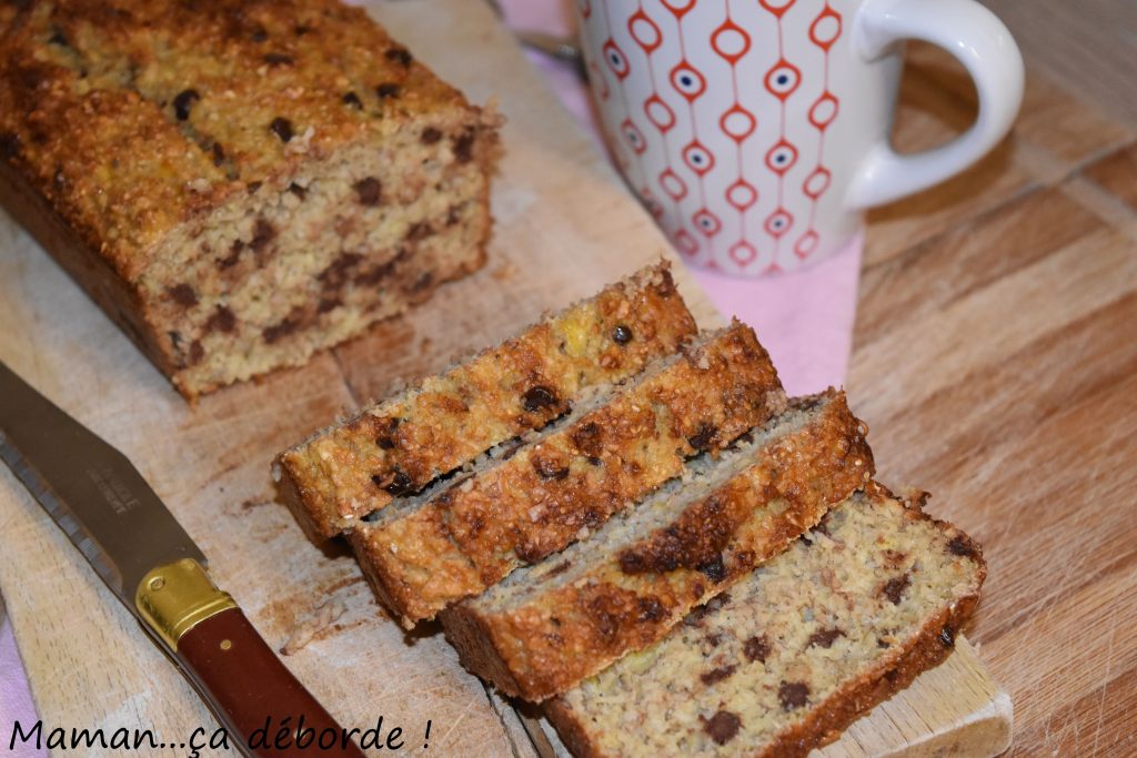 Banana Bread Aux Pépites De Chocolat - Maman...ça Déborde