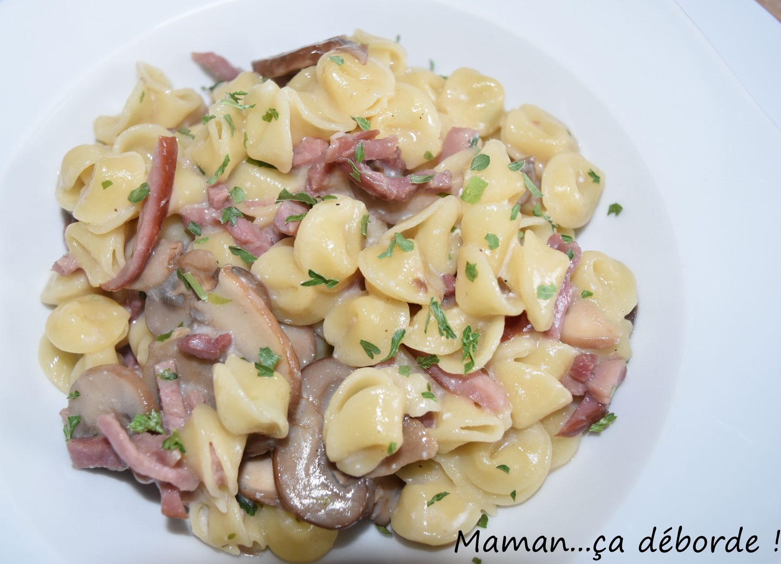 One pan pasta aux champignons