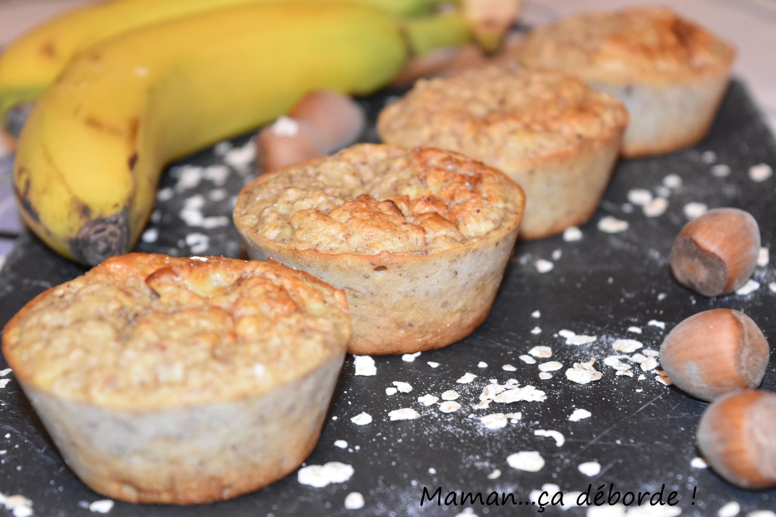 Petits cakes banane noisette